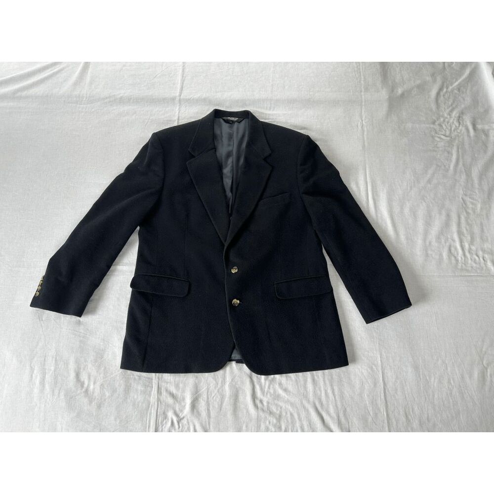 John Alexander 100% Camel Hair Blazer/Sport Jacket Size 44R, Dark Blue, USA Made